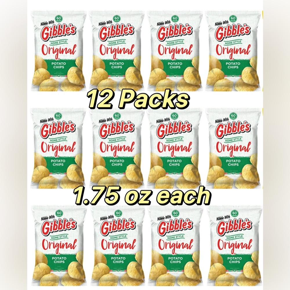 Gibble's Home Style Potato Chips (12-1.75 oz bags) Snack Size